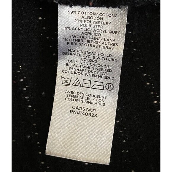 LOFT Womens Navy Blue Multicolor Speckled Striped Mini Dress Tunic Sweater Sz S - Picture 5 of 5